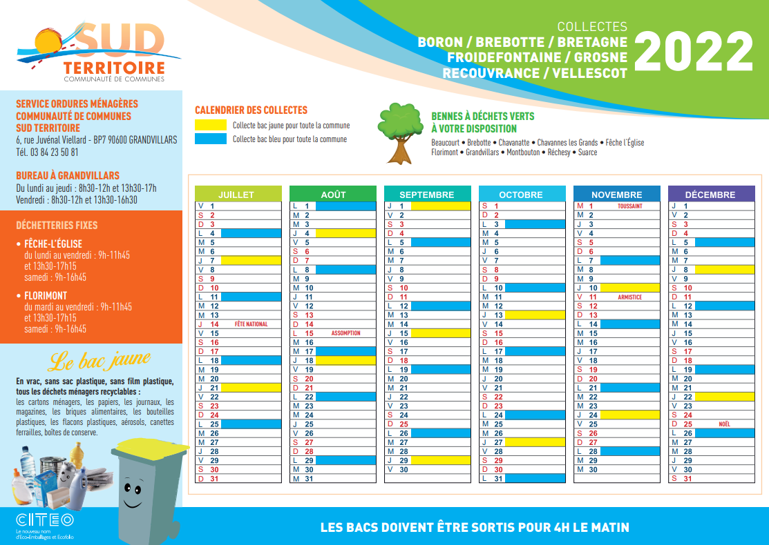 Calendrier Des Poubelles Mairie De Bretagne